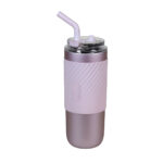 TMPS 204 PP - TERMO ZULÚ ROSA PASTEL (ROSA PASTEL / ACERO INOXIDABLE / PLASTICO / SILICON)