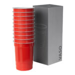 TMPS 226 R - VASO PONG ROJO (ROJO / ALUMINIO) - Imagen 2