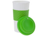 VASO TERMICO DOBLE PARED CINTA 420 ml. ONIX VTE1388 ROSA (Plástico PP / Silicón) - Imagen 2