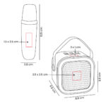 Z 020 BE - BOCINA KARAOKE IDOL (BEIGE / PLASTICO / METAL / CURPIEL) - Imagen 5