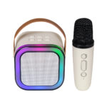 Z 020 BE - BOCINA KARAOKE IDOL (BEIGE / PLASTICO / METAL / CURPIEL) - Imagen 2