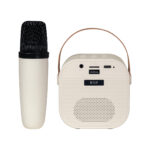 Z 020 BE - BOCINA KARAOKE IDOL (BEIGE / PLASTICO / METAL / CURPIEL) - Imagen 3