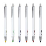 BOLÍGRAFO DE ALUMINIO BLANCO FORLI NARANJA BL-129O ( BL-129 / BL129 / BOLÍGRAFOS,TINTA NEGRA ) - Imagen 2