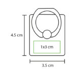 ANILLO METÁLICO PORTA CELULAR PLATA EX-062S ( EX-062 / EX062 /  ) - Imagen 2