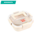 CONTENEDOR PAJALA ROSA CLARO HM-124RS ( HM-124 / HM124 / CONTENEDORES DE ALIMENTOS ) - Imagen 2