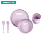 SET DE 5 PIEZAS NANGIS LILA HM-160M ( HM-160 / HM160 / CONTENEDORES DE ALIMENTOS ) - Imagen 3