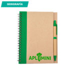 LIBRETA ECOLÓGICA MILÁN VERDE LB-002V ( LB-002 / LB002 / CON BOLÍGRAFO,ESPIRAL ) - Imagen 3