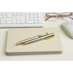 SET DE PLUMAS LAZZARO PLATA ST-035S ( ST-035 / ST035 / TINTA AZUL ) - Imagen 5
