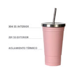 VASO AÍNSA ROSA TE-078RS ( TE-078 / TE078 / VASOS ) - Imagen 5