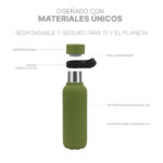 TERMO IZKI VERDE MILITAR TE-192V ( TE-192 / TE192 / TERMOS ) - Imagen 5
