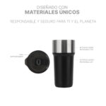 VASO NYBRO NEGRO TE-227N ( TE-227 / TE227 / VASOS ) - Imagen 2