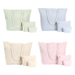 SET DE BOLSAS PRATS ROSA CLARO TX-259RS ( TX-259 / TX259 / BOLSAS DE PLAYA ) - Imagen 3