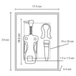 SET TORRES NEGRO (HO 067 - CARTÓN / PLÁSTICO / ACERO INOX) - Imagen 2