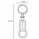 LLAVERO DUO PLATA (MK 005 - METAL) - Imagen 2