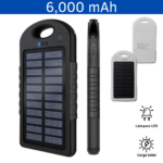 POWER BANK CARGA SOLAR Y LUZ LED (TEC049-U) NEGRO - Imagen 2
