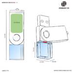 MEMORIA USB MINI CRISTAL 8GB (USB127-U) TRANSPARENTE - Imagen 4