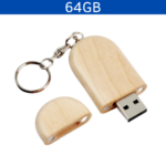 MEMORIA USB OVAL 64GB (USB406-U) MADERA - Imagen 2